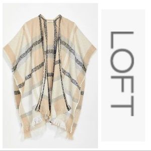 LOFT Plaid Poncho